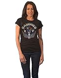 Ramones - Camiseta Alas para Mujer (L) (Negro)
