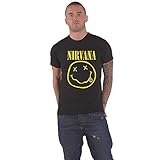 Nirvana T Shirt Smiley Face Album Cover Band Logo Oficial de los hombres nuevo