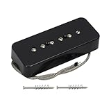 FLEOR Pastilla de cuello de guitarra eléctrica Pastilla de bobina simple Negro P90...