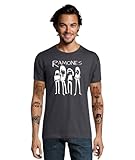 Camiseta Ramones Punk Rock música Banda (FR/ES, Letras, M, Regular, Regular, Gris Plomo)