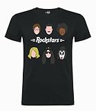 DrMugCollection Camiseta Rockstars Faces (FR/ES, Letras, XXL, Regular, Regular, Negro)