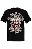 JP 1880 Camiseta, Grupo de música, Rolling Stones, Media Manga Negro XXL 782649130-XXL