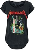 Metallica Bride of Frankenstein Guitar Mujer Camiseta Negro M 100% algodón Vorne Bedruckt...