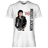 CRAZY FOR ROCK Michael Jackson Camiseta Oficial Bad. Camiseta Unisex de Algodón, Camiseta...