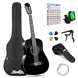 Moukey Guitarra acústica de 38 pulgadas para principiantes, niños, jóvenes y adultos,...