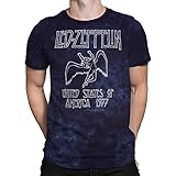 Led Zeppelin USA Tour 1977 Camiseta Azul Oscuro M