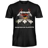 Metallica Camiseta Master of Puppets Rock Oficial Banda Heavy Metal - Unisex Adulto Niño