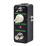 SONICAKE Reverb Pedal de efectos de guitarra Room Hall Plate Digital Reverb