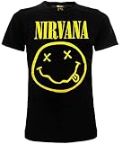 Nirvana Smile - Camiseta original para adulto y niño, producto oficial, color negro,...