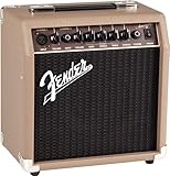 Fender Acoustasonic 15, Amplificador Combo para Guitarra Acústica, 15W, Color Marrón,...