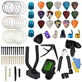 TTCR-II Accesorios Guitarra 78 Piezas con Afinador Guitarra,Correa,Soporte...