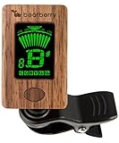 Afinador Cromático Beatberry Clip-On de madera, para guitarra, bajo, ukulele, banjo,...